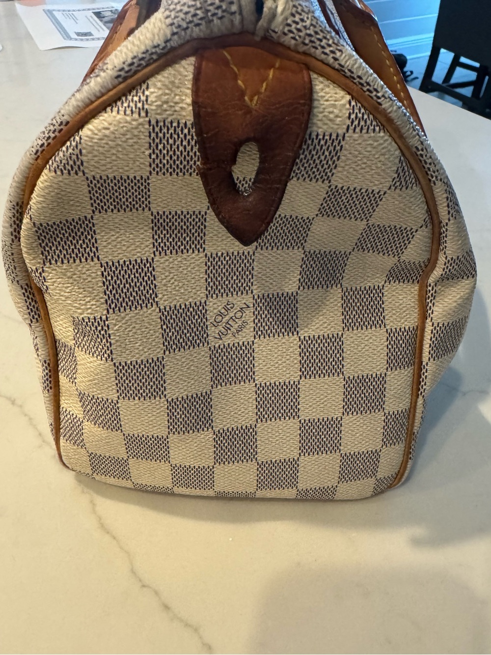 Authentic Louis Vuitton Azur Speedy 25 - Picture 6 of 16